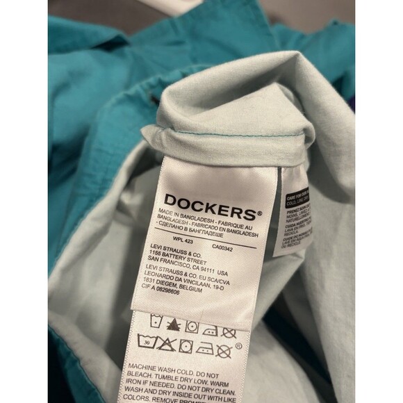 Dockers Pullover Half Zip Hooded Jacket Size M Blue Purple NWT Front Zip Pocket - Picture 7 of 8